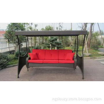 Indoor Home Brown Rattan Swing Chair , All Weather Hanging
